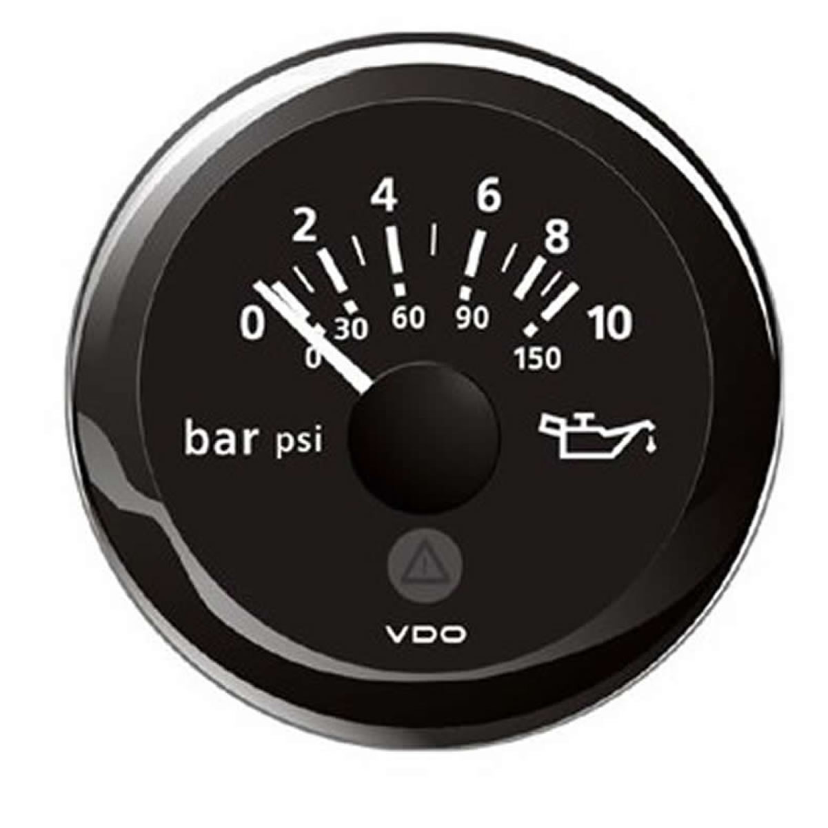 VDO ViewLine Engine Oil Pressure Gauges 10Bar Black 52mm